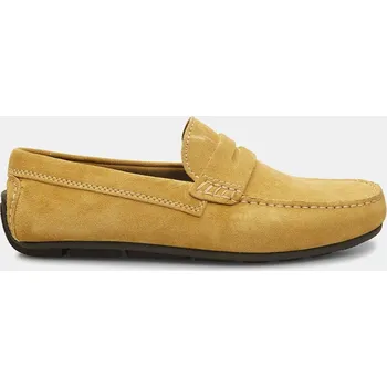 Pánská zdravotní obuv Baťa pánské kožené mokasíny žluté, vel. 45