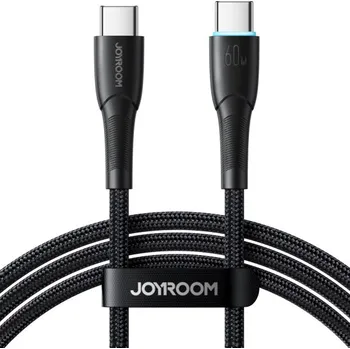 JOYROOM S-A32 opletený nabíjecí a datový kabel - USB-C na USB-C - 1 m - černý