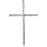 Beneto Stříbrný přívěsek se zirkony Křížek AGH590 + 2 měsíce na vrácení zboží