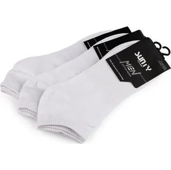 Pánské bavlněné ponožky kotníkové 3 (vel. 43-46) bílá