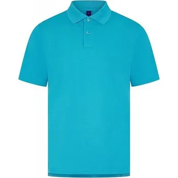 Henbury Pánská polokošile Coolplus z piké úpletu Barva: modrá tyrkysová, Velikost: S W475