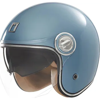 Helma na motorku Otevřená helma na motorku NOX PREMIUM Heritage tyrkysová S