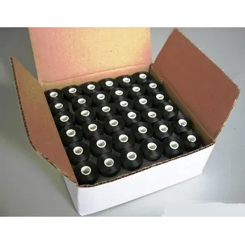 Nit Texi Předvinuté spodní vyšívací nitě BOBBINS 75D - black - BIG