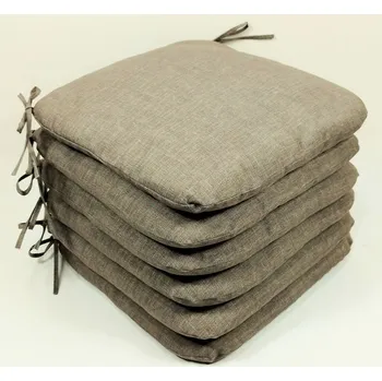 Podsedák Sedák 40x40 cm látka šedý melír - set 6 kusů