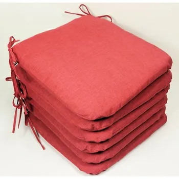 Podsedák Sedák 40x40 cm látka vínový melír - set 6 kusů