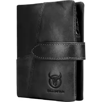 Peněženka Bullcaptain kožená peněženka Sinop Černá