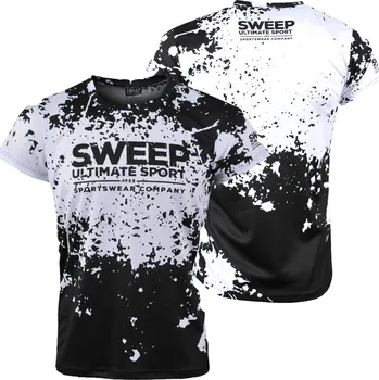 Pánské tričko SWEEP SMTS162 černá - bílá M
