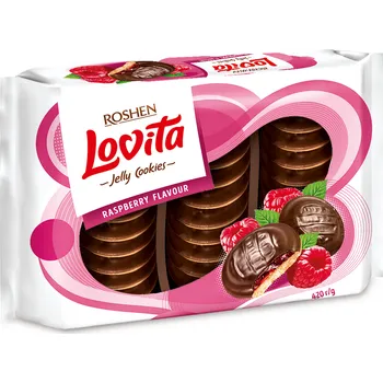 Roshen Lovita Čokopiškoty malina 420 g