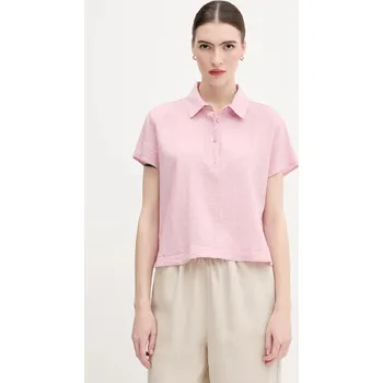 Dámská halenka Halenka United Colors of Benetton dámská, růžová barva, hladká, 5ONVDQ0BQ 39X, vel. XL