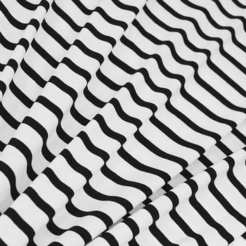 Úplet 17787 bílý, černý pruh, š.155