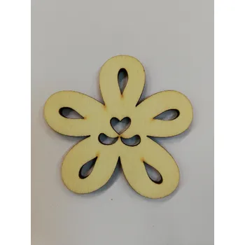 Dřevěná hračka Dřevěný výřez květinka č.3