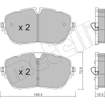 Brzdová destička Sada brzdových destiček, kotoučová brzda METELLI 22-1105-0