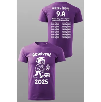 Absolventské tričko Zombie absolvent Barva: Fialová, Velikost: XL