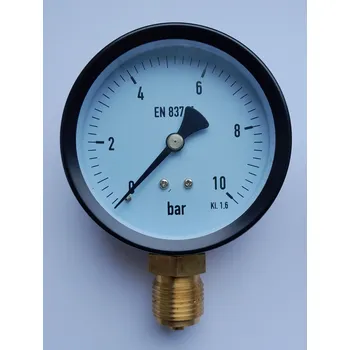 Manometr standardní pr. 80mm, spodní G1/2, rozsah 0-10 bar