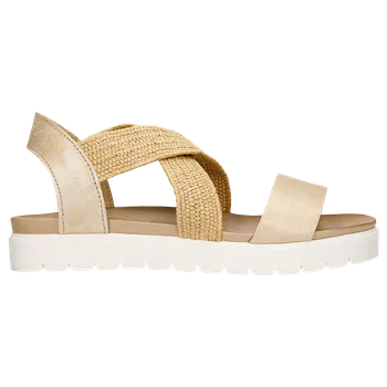 Dámské sandále Zlaté Dámské Sandály S Pletenými Textilními Pásky Wojas 7623888 36
