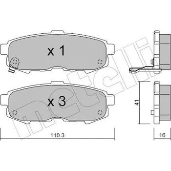 Brzdová destička Sada brzdových destiček, kotoučová brzda METELLI 22-0735-0