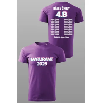 Maturitné tričko Maturant Barva: Fialová, Velikost: S