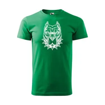 Pánské tričko Tričko s potiskem Pitbull Black: zelené 4XL