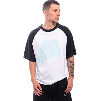 Pánské tričko Triko Karl Kani - Signature Colorblock Raglan T-Shirt - White velikost M