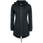 Mikina s kapucí na zip z Urban Classics - Ladies Sweat Parka - Ženy - černá