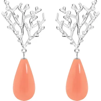 Náušnice Postříbřené náušnice Lilou 253/46/KOL/KOR/SR stříbrná SLV, vel. ONE SIZE