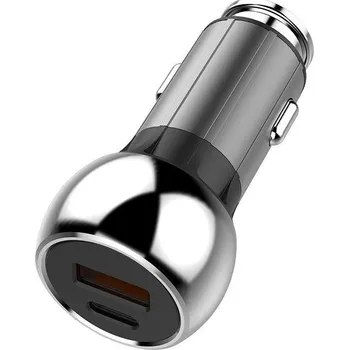 Datový kabel COLORWAY 2x USB nabíječka do auta 36W/ Černá