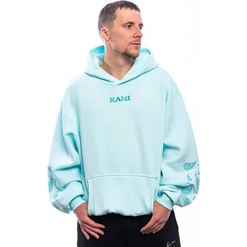 Pánská mikina Mikina Karl Kani - Retro Paisley Os Hoodie - Turquoise velikost M