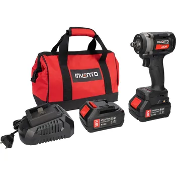 Akumulátorový rázový utahovák INVENTO A62R 1/2" 680Nm + 2 x 4Ah baterie a nabíječka, Invento PXA62R