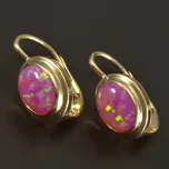 Goldpoint Zlaté náušnice růžové opály Váha: 1.92 g
