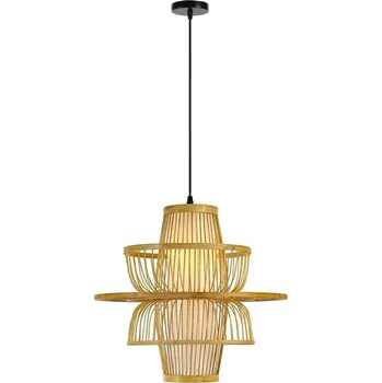 IMMAX BOHO PINCHOS designové závěsné svítidlo, D45cm, E27, bambusové dřevo