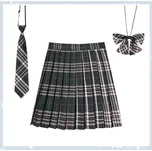 Dámská kostkovaná sukně s kravatou a mašlí Velikost: 4XL, Barva (Varianta): 21