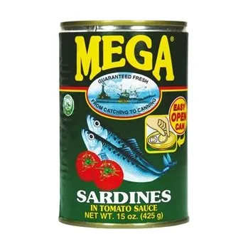 konzervovaná ryba MEGA sardinky v tomatové omáčce 425g