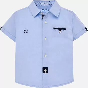 Chlapecká košile Chlapecká košile s krátkým rukávem Mayoral 1127-91 Celeste velikost 98