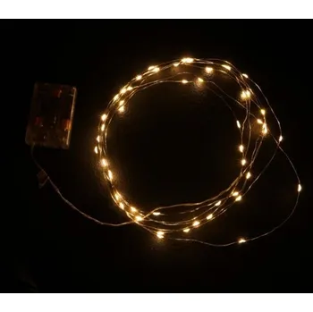 Balónek Fiestas Guirca - Svítící řetěz na baterie 50 LED bílá teplá 5 m