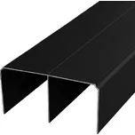 LAGUNA Horní vedení SOLID, dvojité, strukturovaná černá matná Délka profilu: 2,0 m
