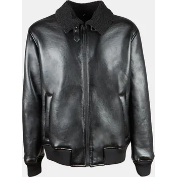 Pánská větrovka Baťa pánská bomber bunda s kožešinovým límcem černé, vel. Xxl