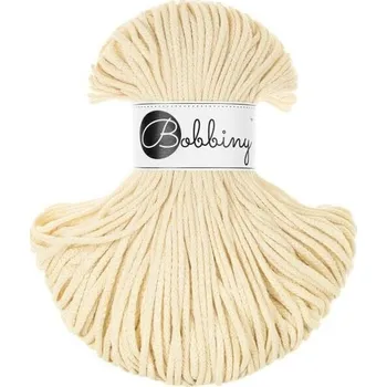 Příze Bobbiny Junior 3 mm 100 m Butter Yellow Šňůra