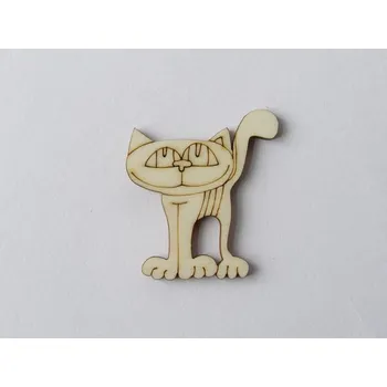 Dřevěná hračka Dřevěný výřez kočka č.1 menší