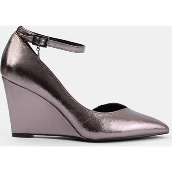 Dámské lodičky Baťa red label dámské lodičky na klínku stříbrné, vel. 37 7212133