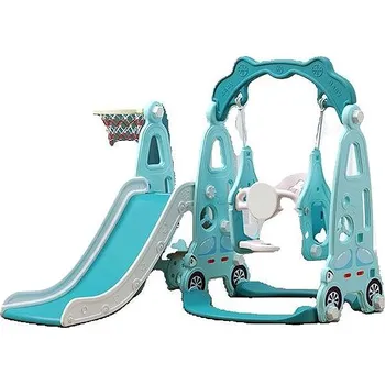 skluzavka Emporio Skluzavka pro děti s houpačkou a basketbalem, zelená 160 × 145 × 112 cm