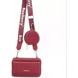 Baellerry Dámská peněženka s popruhem a kapsičkou Maroon