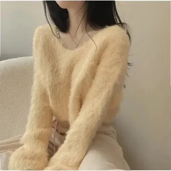 Dámské oblečení Dámský svetr BF039 Barva: Žlutá, Velikost: ONE SIZE