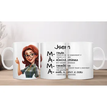 Hrnek 330ml, JSEM MÁMA, cena za 1 ks