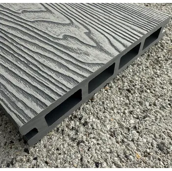 Terasové prkno SILVER GRAY terasové prkno WPC kresba dřeva Rainbodeck Délka prkna: 3500 mm