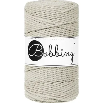 Příze Bobbiny 3PLY Macramé Rope 3 mm 100 m Pale Olive Šňůra