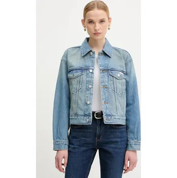 Pánská větrovka Džínová bunda Calvin Klein Jeans modrá barva, přechodná, LV047B075G 55J, vel. M