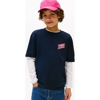 Oblečení a móda Dětské bavlněné tričko Tommy Hilfiger KB0KB09849.128.176.9BYA námořnická modř 59X, vel. 128
