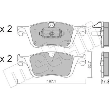 Brzdová destička Sada brzdových destiček, kotoučová brzda METELLI 22-1365-1