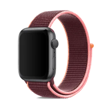 MůjMiBand.cz Nylonový náhradní řemínek pro Apple Watch 42mm/44mm/45mm/46mm/49mm Barva: švestková