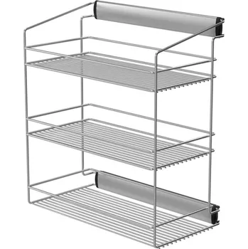 Úložný box In-Design Úložný třípatrový koš na oblečení Barva koše: stříbrná